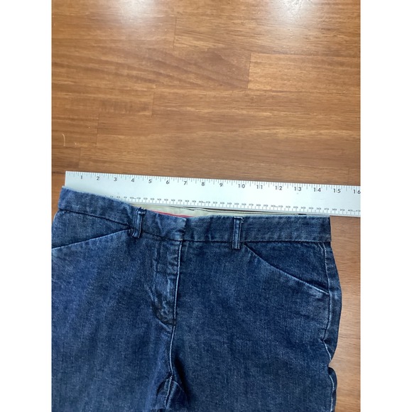 The Limited Womens Dark Wash Flare Leg Denim Jeans Size 6 small flaw - Picture 2 of 10